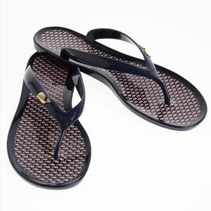 Vineyard Vines Navy and Gold Sandals Size 10